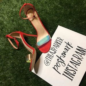 Red Clear Panel Heels 8.5